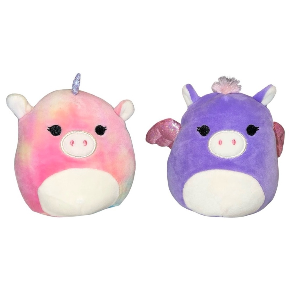Squishmallows Astrid The Purple Unicorn and Esmeralda The Unicorn 6 in LOT OF 2